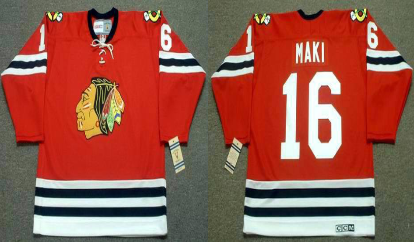 2019 Men Chicago Blackhawks 16 Maki red CCM NHL jerseys
